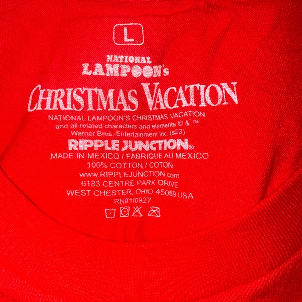Ripple Junction Red High Voltage Holidays T-Shirt - Large - NWOT - Picture 3 of 3